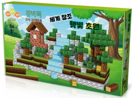 요고요 큐비맥 세계창조 자석큐브 블록-햇빛초원 84피스세트